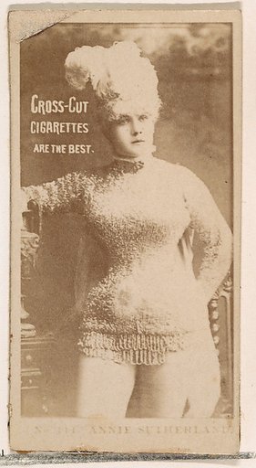 Annie Sutherland, from the Actors and Actresses series (N145-2) issued by Duke Sons & Co. to promote Cross Cut Cigarettes