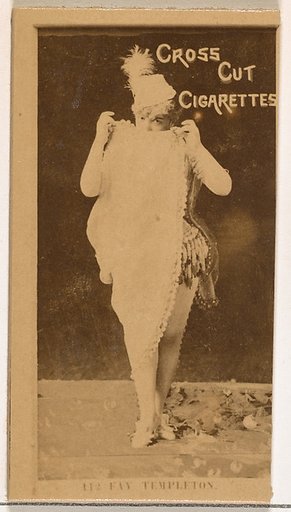 Card Number 112, Fay Templeton, from the Actors and Actresses series (N145-2) issued by Duke Sons & Co. to promote Cross Cut Cigarettes