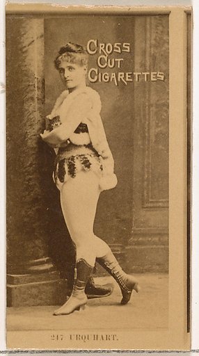Card Number 247, Urquhart, from the Actors and Actresses series (N145-2) issued by Duke Sons & Co. to promote Cross Cut Cigarettes