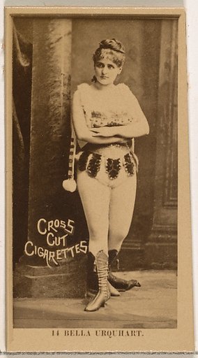 Card Number 44, Bella Urquhart, from the Actors and Actresses series (N145-2) issued by Duke Sons & Co. to promote Cross Cut Cigarettes