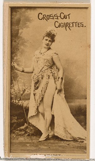 Unknown Actress, from the Actors and Actresses series (N145-2) issued by Duke Sons & Co. to promote Cross Cut Cigarettes