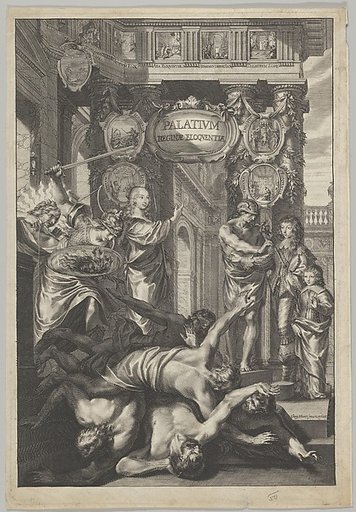 Allegorial Composition with Figures Working According to an Architectural Plan