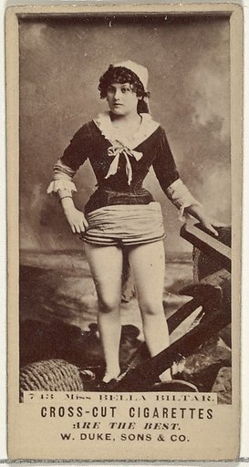 Card Number 743, Miss Bella Biltar, from the Actors and Actresses series (N145-3) issued by Duke Sons & Co. to promote Cross Cut Cigarettes