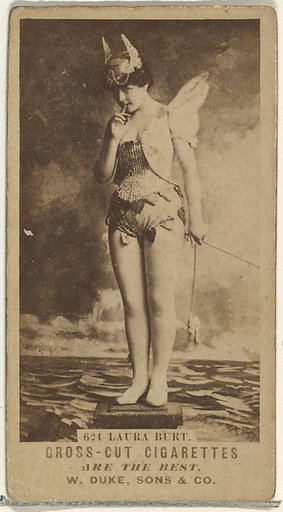 Card Number 624, Laura Burt, from the Actors and Actresses series (N145-3) issued by Duke Sons & Co. to promote Cross Cut Cigarettes
