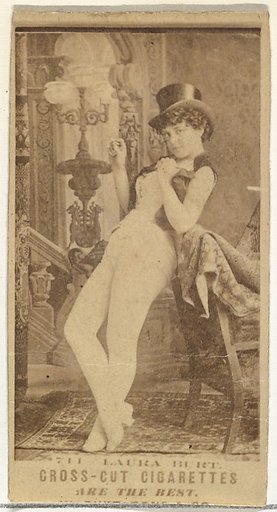 Card Number 711, Laura Burt, from the Actors and Actresses series (N145-3) issued by Duke Sons & Co. to promote Cross Cut Cigarettes