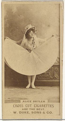 Alice Butler, from the Actors and Actresses series (N145-3) issued by Duke Sons & Co. to promote Cross Cut Cigarettes