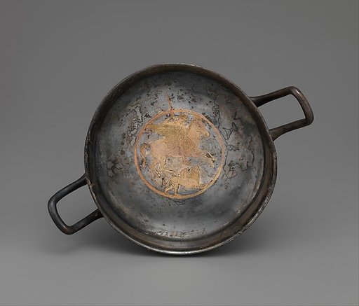 Gilt silver kylix