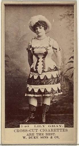 Card Number 746, Lily Gray, from the Actors and Actresses series (N145-3) issued by Duke Sons & Co. to promote Cross Cut Cigarettes