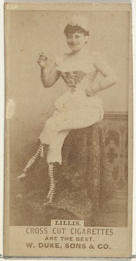 Lillis, from the Actors and Actresses series (N145-3) issued by Duke Sons & Co. to promote Cross Cut Cigarettes