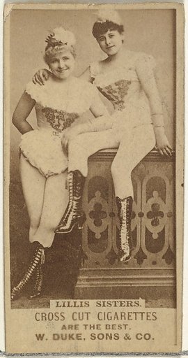 Lillis Sisters, from the Actors and Actresses series (N145-3) issued by Duke Sons & Co. to promote Cross Cut Cigarettes