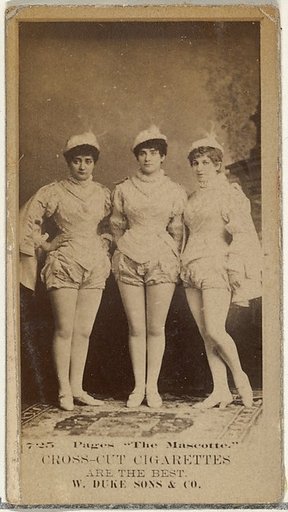 Card Number 725, Pages "The Mascotte," from the Actors and Actresses series (N145-3) issued by Duke Sons & Co. to promote Cross Cut Cigarettes