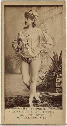 Card Number 644, Hattie Robins, from the Actors and Actresses series (N145-3) issued by Duke Sons & Co. to promote Cross Cut Cigarettes