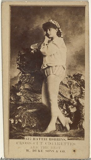 Card Number 617, Hattie Robins, from the Actors and Actresses series (N145-3) issued by Duke Sons & Co. to promote Cross Cut Cigarettes