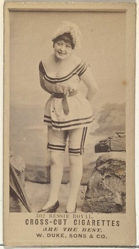 Card Number 302, Bessie Royal, from the Actors and Actresses series (N145-3) issued by Duke Sons & Co. to promote Cross Cut Cigarettes