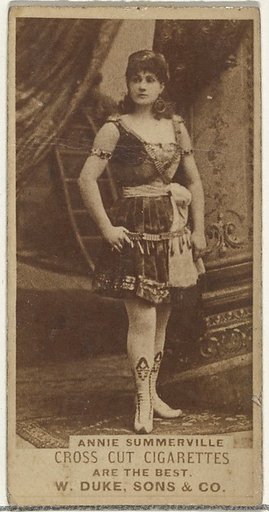 Annie Summerville, from the Actors and Actresses series (N145-3) issued by Duke Sons & Co. to promote Cross Cut Cigarettes