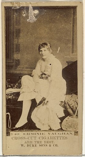 Card Number 740, Erminie Vaughan, from the Actors and Actresses series (N145-3) issued by Duke Sons & Co. to promote Cross Cut Cigarettes