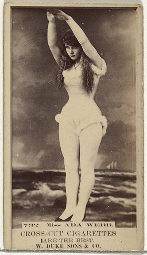 Card Number 732, Ada Webb, from the Actors and Actresses series (N145-3) issued by Duke Sons & Co. to promote Cross Cut Cigarettes