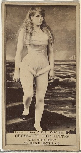 Card Number 708, Ada Webb, from the Actors and Actresses series (N145-3) issued by Duke Sons & Co. to promote Cross Cut Cigarettes