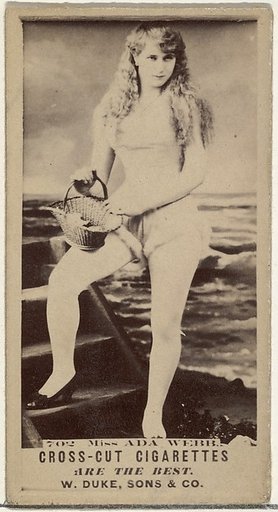 Card Number 702, Ada Webb, from the Actors and Actresses series (N145-3) issued by Duke Sons & Co. to promote Cross Cut Cigarettes