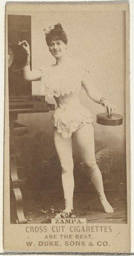 Zampa, from the Actors and Actresses series (N145-3) issued by Duke Sons & Co. to promote Cross Cut Cigarettes