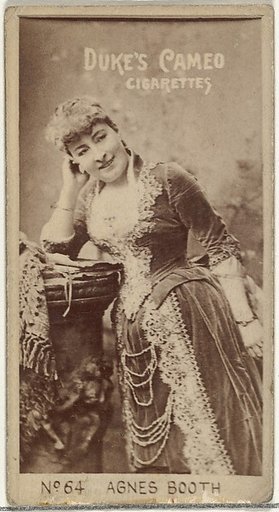 Card Number 64, Agnes Booth, from the Actors and Actresses series (N145-4) issued by Duke Sons & Co. to promote Cameo Cigarettes