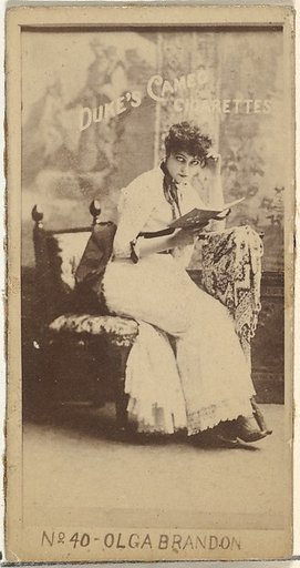 Card Number 40, Olga Brandon, from the Actors and Actresses series (N145-4) issued by Duke Sons & Co. to promote Cameo Cigarettes