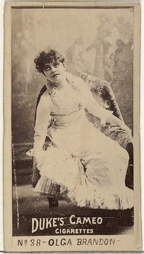 Card Number 38, Olga Brandon, from the Actors and Actresses series (N145-4) issued by Duke Sons & Co. to promote Cameo Cigarettes