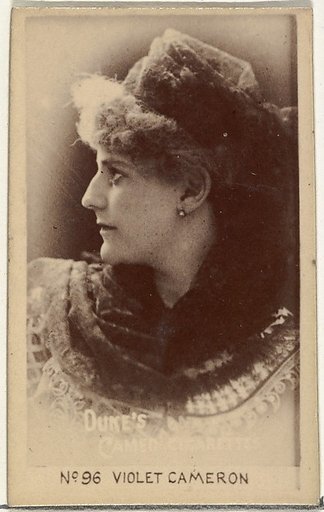Card Number 96, Violet Cameron, from the Actors and Actresses series (N145-4) issued by Duke Sons & Co. to promote Cameo Cigarettes