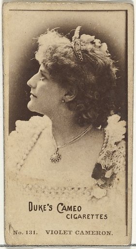 Card Number 131, Violet Cameron, from the Actors and Actresses series (N145-4) issued by Duke Sons & Co. to promote Cameo Cigarettes