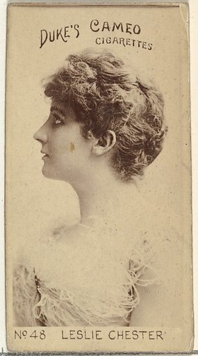 Card Number 48, Leslie Chester, from the Actors and Actresses series (N145-4) issued by Duke Sons & Co. to promote Cameo Cigarettes