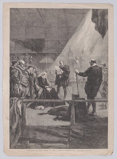 Execution of Mary, Queen of Scots, from "Illustrated London News"