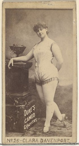 Card Number 25, Clara Davenport, from the Actors and Actresses series (N145-4) issued by Duke Sons & Co. to promote Cameo Cigarettes