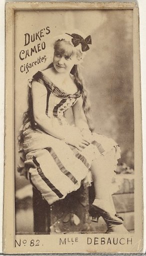 Card Number 82, Mlle. Debauch, from the Actors and Actresses series (N145-4) issued by Duke Sons & Co. to promote Cameo Cigarettes