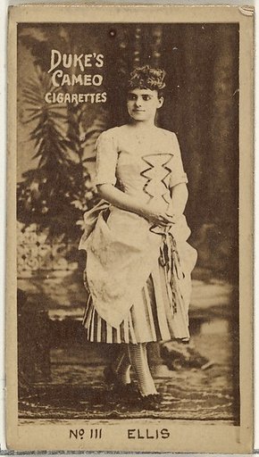 Card Number 111, Miss Ellis, from the Actors and Actresses series (N145-4) issued by Duke Sons & Co. to promote Cameo Cigarettes