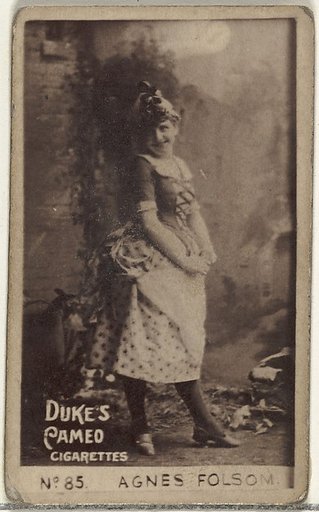 Card Number 85, Agnes Folsom, from the Actors and Actresses series (N145-4) issued by Duke Sons & Co. to promote Cameo Cigarettes