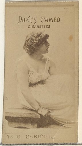 Card Number 46, Gertrude Gardner, from the Actors and Actresses series (N145-4) issued by Duke Sons & Co. to promote Cameo Cigarettes
