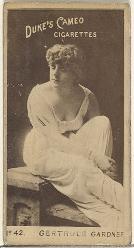Card Number 42, Gertrude Gardner, from the Actors and Actresses series (N145-4) issued by Duke Sons & Co. to promote Cameo Cigarettes