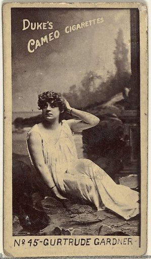 Card Number 45, Gertrude Gardner, from the Actors and Actresses series (N145-4) issued by Duke Sons & Co. to promote Cameo Cigarettes