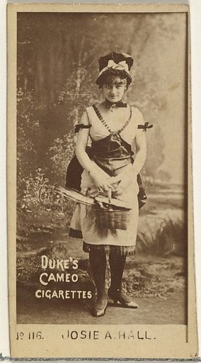 Card Number 116, Josie Hall, from the Actors and Actresses series (N145-4) issued by Duke Sons & Co. to promote Cameo Cigarettes