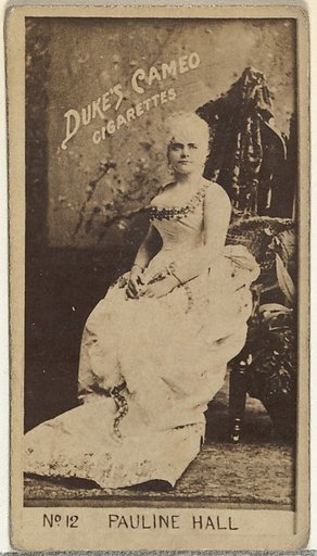 Card Number 12, Pauline Hall, from the Actors and Actresses series (N145-4) issued by Duke Sons & Co. to promote Cameo Cigarettes