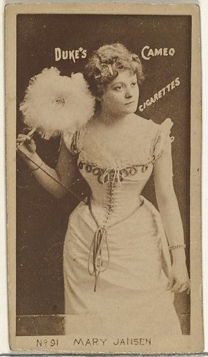 Card Number 91, Marie Jansen, from the Actors and Actresses series (N145-4) issued by Duke Sons & Co. to promote Cameo Cigarettes