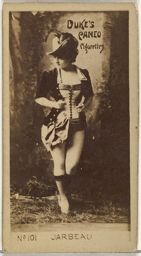 Card Number 101, Vernona Jarbeau, from the Actors and Actresses series (N145-4) issued by Duke Sons & Co. to promote Cameo Cigarettes