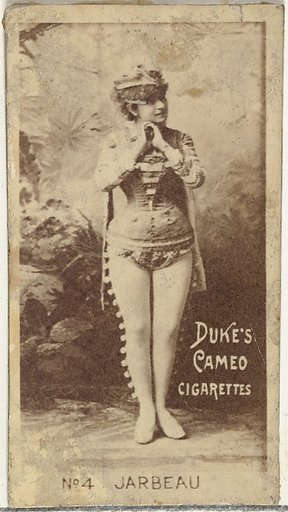 Card Number 4, Vernona Jarbeau, from the Actors and Actresses series (N145-4) issued by Duke Sons & Co. to promote Cameo Cigarettes