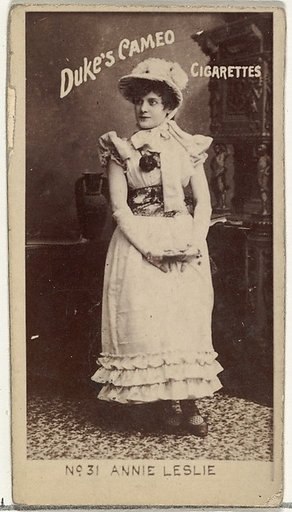 Card Number 31, Annie Leslie, from the Actors and Actresses series (N145-4) issued by Duke Sons & Co. to promote Cameo Cigarettes
