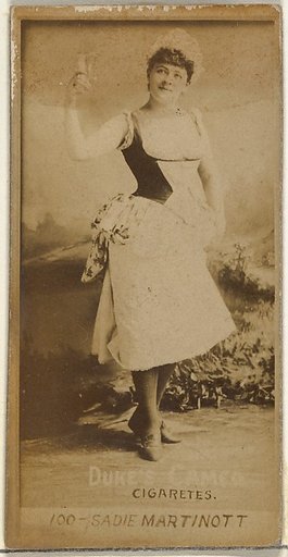 Card Number 100, Sadie Martinot, from the Actors and Actresses series (N145-4) issued by Duke Sons & Co. to promote Cameo Cigarettes