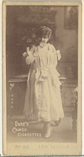 Card Number 68, Ida Mulle, from the Actors and Actresses series (N145-4) issued by Duke Sons & Co. to promote Cameo Cigarettes