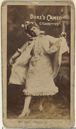 Card Number 124, Ida Mulle, from the Actors and Actresses series (N145-4) issued by Duke Sons & Co. to promote Cameo Cigarettes