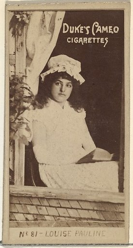 Card Number 81, Louise Pauline, from the Actors and Actresses series (N145-4) issued by Duke Sons & Co. to promote Cameo Cigarettes