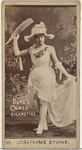 Card Number 113, Josephine Stone, from the Actors and Actresses series (N145-4) issued by Duke Sons & Co. to promote Cameo Cigarettes