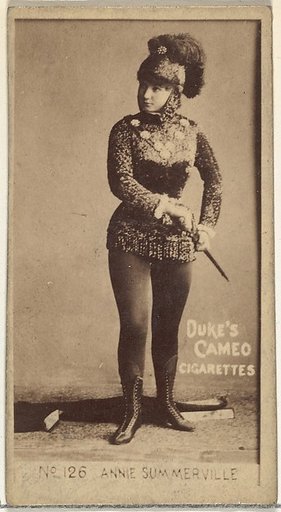 Card Number 126, Annie Summerville, from the Actors and Actresses series (N145-4) issued by Duke Sons & Co. to promote Cameo Cigarettes
